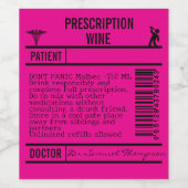 FUN FUCHSIA  editable Wine Labels for WINE ワインラベル (シングルラベル)