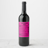 FUN FUCHSIA  editable Wine Labels for WINE ワインラベル (正面)