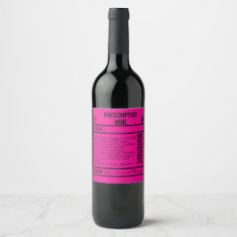 FUN FUCHSIA  editable Wine Labels for WINE ワインラベル