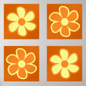 Fun Funky 60s 70s Retro Flower (正面)
