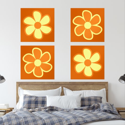 Fun Funky 60s 70s Retro Flower (寝室)