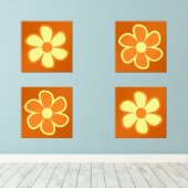 Fun Funky 60s 70s Retro Flower (ウッドフロア)