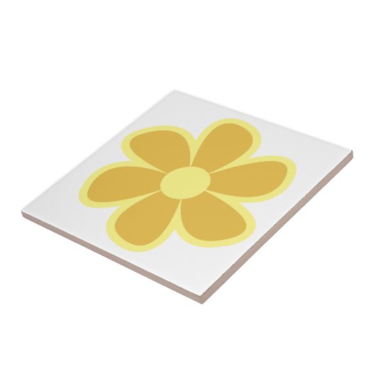 Fun Funky 60s 70s Retro Flower タイル (側面)