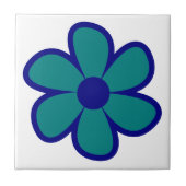 Fun Funky 60s 70s Retro Flower タイル (正面)