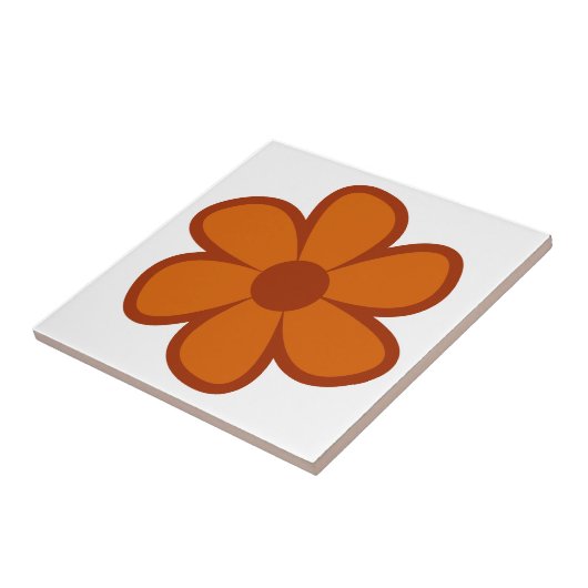 Fun Funky 60s 70s Retro Flower Ceramic Tile タイル (側面)