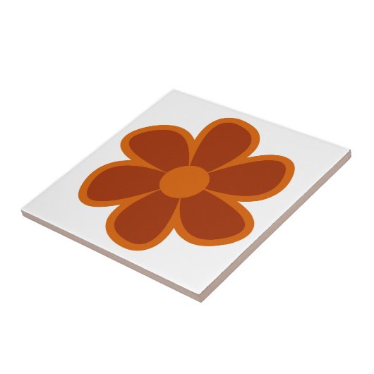 Fun Funky 60s 70s Retro Flower Ceramic Tile タイル (側面)