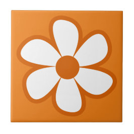 Fun Funky 60s 70s Retro Flower Ceramic Tile タイル