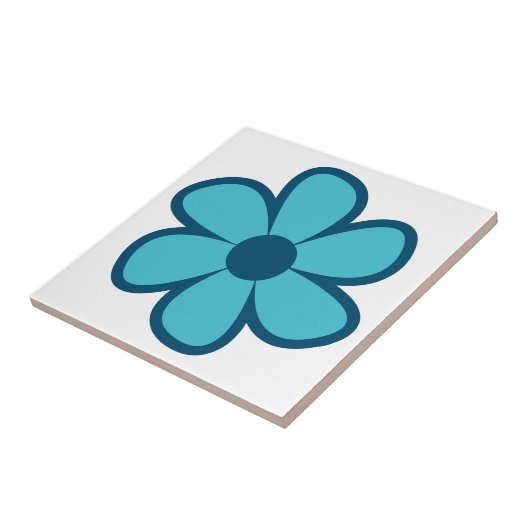 Fun Funky 60s 70s Retro Flower Ceramic Tile タイル (側面)