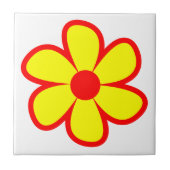 Fun Funky 60s 70s Retro Flower Ceramic Tile タイル (正面)