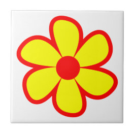 Fun Funky 60s 70s Retro Flower Ceramic Tile タイル