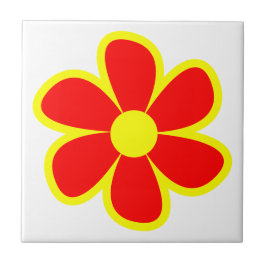 Fun Funky 60s 70s Retro Flower Ceramic Tile タイル
