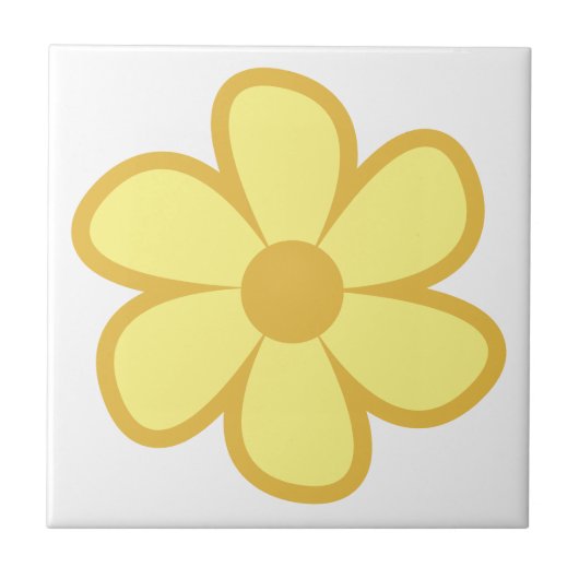 Fun Funky 60s 70s Retro Flower Ceramic Tile タイル (正面)