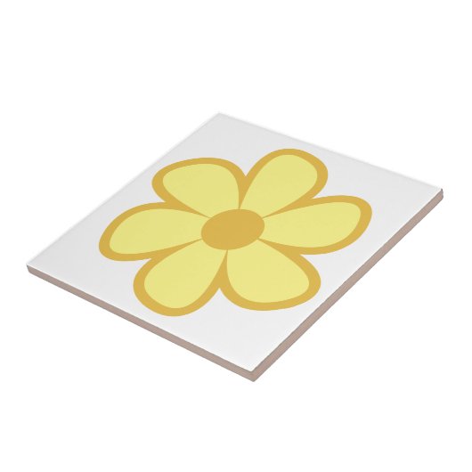 Fun Funky 60s 70s Retro Flower Ceramic Tile タイル (側面)
