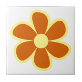 Fun Funky 60s 70s Retro Flower Ceramic Tile タイル (正面)