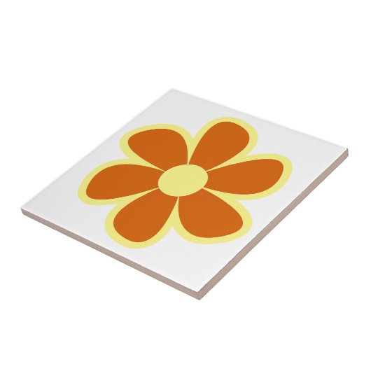 Fun Funky 60s 70s Retro Flower Ceramic Tile タイル (側面)