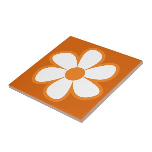 Fun Funky 60s 70s Retro Flower Ceramic Tile タイル (側面)