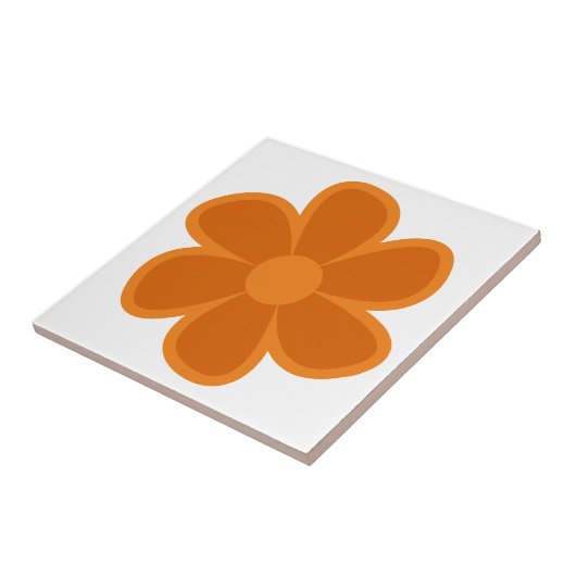 Fun Funky 60s 70s Retro Flower Ceramic Tile タイル (側面)