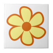Fun Funky 60s 70s Retro Flower Ceramic Tile タイル (正面)