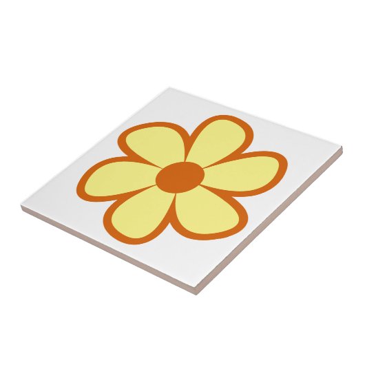 Fun Funky 60s 70s Retro Flower Ceramic Tile タイル (側面)