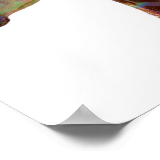 Fun funky colorful Giraffe   ポスター (角)