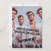 Fun Funny Bachelor Party Invitation 招待状 (正面)