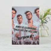 Fun Funny Bachelor Party Invitation 招待状 (スタンド正面)