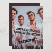 Fun Funny Bachelor Party Invitation 招待状 (正面/裏面)