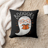 Fun Ghost Book Reading Halloween Cute Teacher Top クッション (ブランケット)
