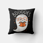 Fun Ghost Book Reading Halloween Cute Teacher Top クッション (裏面)