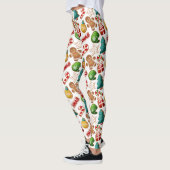 Fun Gingerbread Cookies Christmas Pattern レギンス (左)