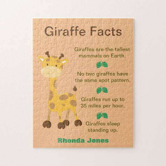 Fun Giraffe Facts ジグソーパズル (縦)