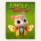 Fun Girl Butterfly Green Wild Woodland Wildlife 🦋 ノートブック (正面)