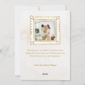 Fun Gold Doodle Frame Peace on Earth 3-Photo シーズンカード (裏面)