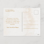 Fun Gold Doodle Frame Peace on Earth 3-Photo シーズンポストカード (裏面)