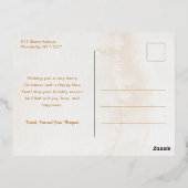 Fun Gold Doodle Frame Peace on Earth 3-Photo 箔シーズンポストカード (裏面)