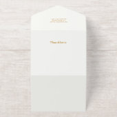 Fun Gold Doodle Frame Peace on Earth 3-Photo Foil オールインワン招待状 (外側)