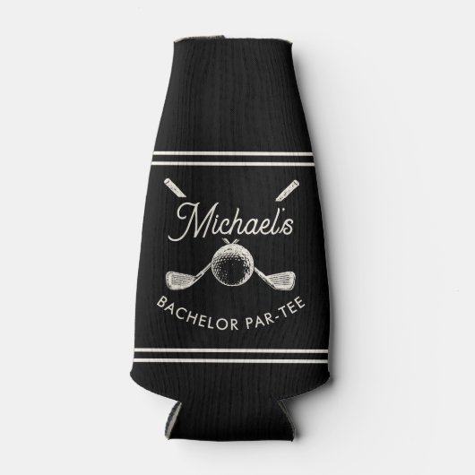 Fun Golf Bachelor Party Last Swing Before the Ring ボトルクーラー (正面)