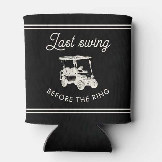 Fun Golf Bachelor Party Last Swing Before the Ring 缶クーラー (裏面)