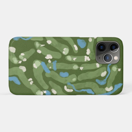 Fun golf course graphic on a phone case Case-Mate iPhoneケース (裏面(横))