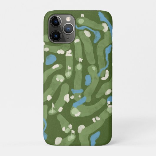 Fun golf course graphic on a phone case Case-Mate iPhoneケース (裏)
