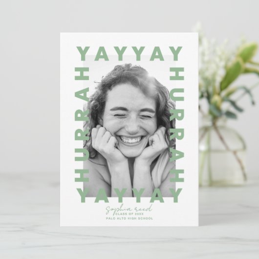 Fun Graduate Photo Card | Graduation Announcement (スタンド正面)