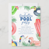 Fun Graduation Pool Party 招待状 (正面)