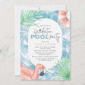Fun Graduation Pool Party Invitation 招待状 (正面)
