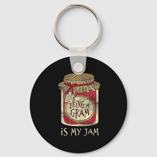 Fun Grandma Cute &amp; Funny Being A Gram Quote  キーホルダー (正面)