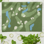 Fun graphic golf course towel キッチンタオル (折り畳み)