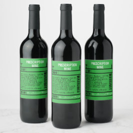 FUN GREEN editable Wine Labels for WINE ワインラベル