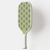 Fun Green Monogrammed Pickleball Paddle  ピックルボールラケット (左)