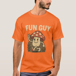 「Fun Guy」キノコTシャツ - かわいいキャラクターのパロディTシャツ Tシャツ