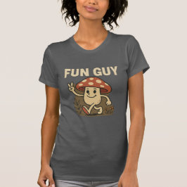 「Fun Guy」キノコTシャツ – かわいいキャラクターのパロディTシャツ Tシャツ