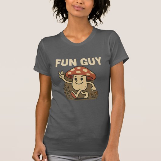 “Fun Guy” Mushroom T-Shirt – Cute Cartoon Pun Tee  Tシャツ (正面)